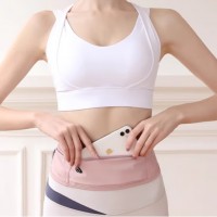 瑜品佳 运动腰包跑步手机袋男女款户外晨跑健身多功能防水隐形轻薄贴身 腰包【淡粉色】